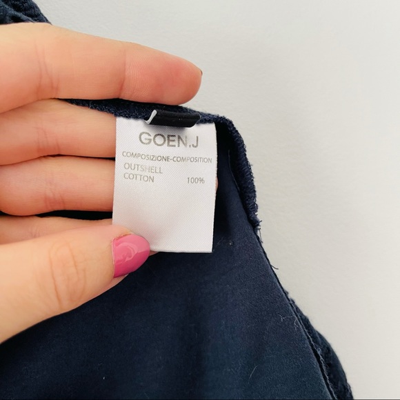 Goen. J Disconnect Eyelet Ruffle Top in Navy Blue - Picture 6 of 9